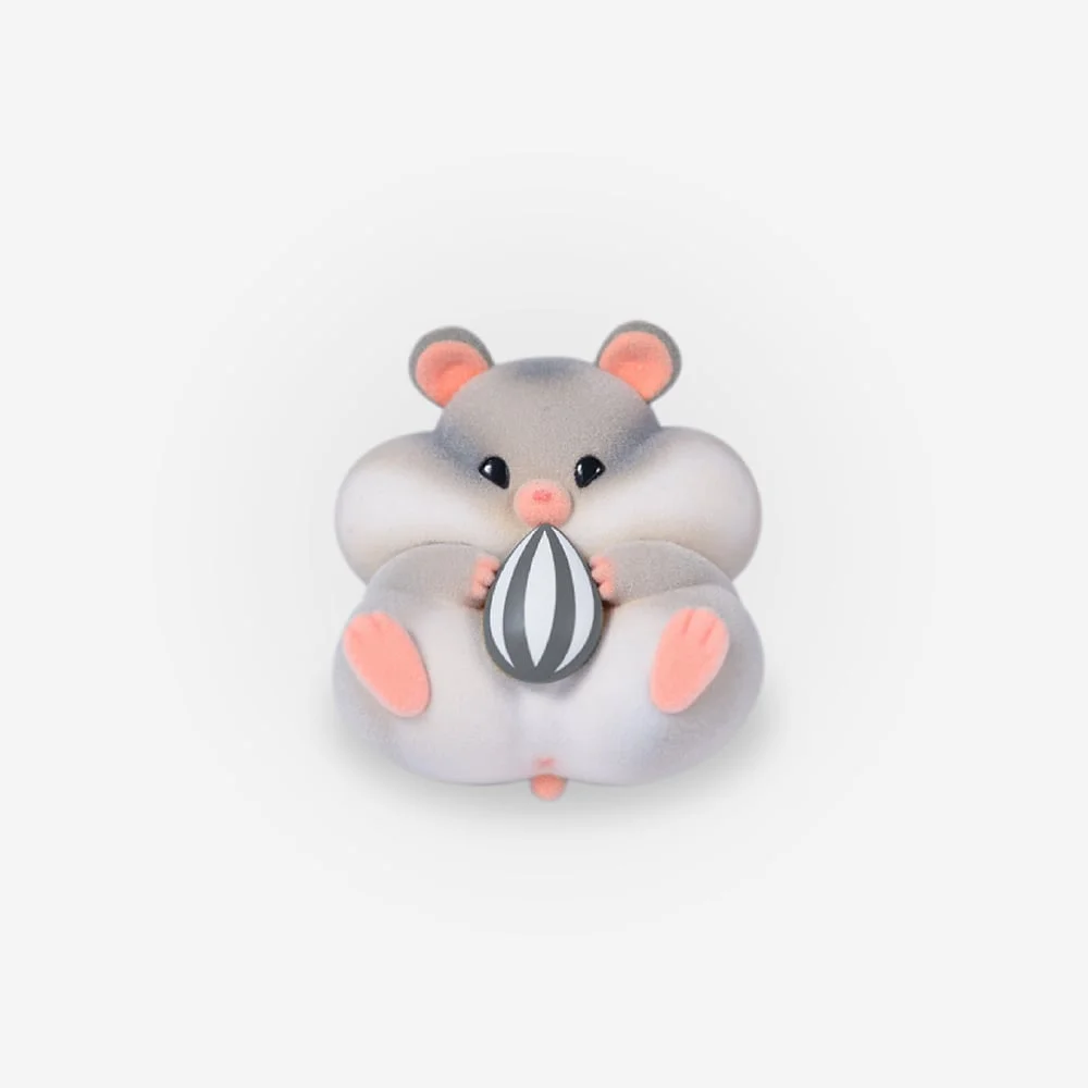 FLOCKING RICH HAMSTER - Hamster's Daily life 4~7cm Blind Box - 1 Unidade